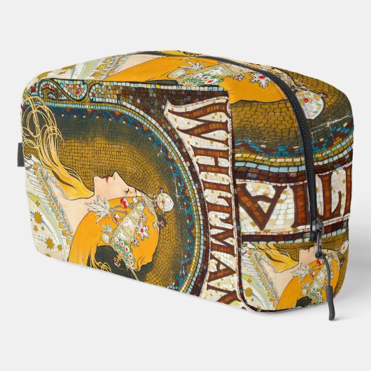 Alphonse Mucha Vintag Whitman's Ad Waschbeutel (Rechte Ecke)