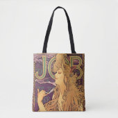 Alphonse Mucha Vintage Einkaufstasche Tasche (Vorderseite)
