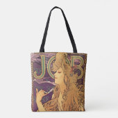 Alphonse Mucha Vintage Einkaufstasche Tasche (Rückseite)