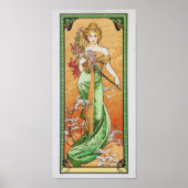 Alphonse Mucha Vintage Plakatwand Dekoration (Vorne)