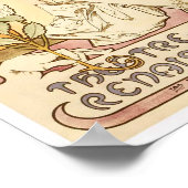 Alphonse Mucha Vintage Plakatwand Kunst Poster (Ecke)