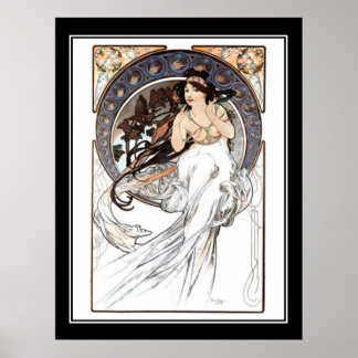Alphonse Mucha Vintage Poster, Frankreich Poster