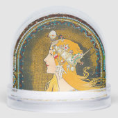 Alphonse Mucha Vintage Whitman's Ad Schneekugeln (Vorderseite)