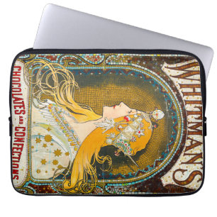 Alphonse Mucha Vintage Whitman's Anzeige Laptopschutzhülle