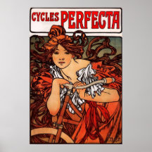 Alphonse Mucha Vintages Fahrradposter