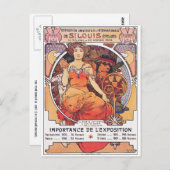 Alphonse Mucha - Weltmesse 1904 St. Louis Postkarte (Vorne/Hinten)