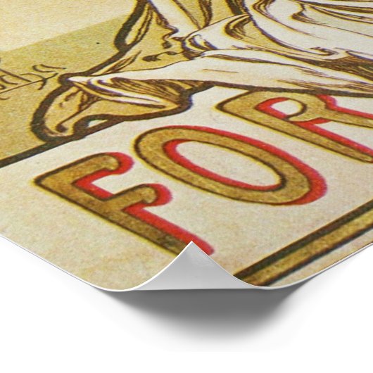 Alphonse Mucha.Werbeplakat, 1898 Poster (Ecke)