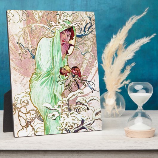 Alphonse Mucha Winter II Fotoplatte (Seite)