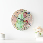 Alphonse Mucha Winter II Große Wanduhr (Zuhause)