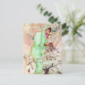 Alphonse Mucha Winter II Postkarte (Stehend Vorderseite)