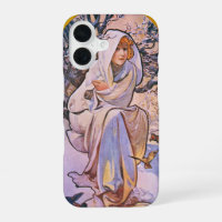 Alphonse Mucha Winter Season, Vintage Art Nouveau