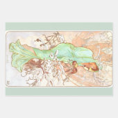 Alphonse Mucha Winter Vintage Jugendstil-Malerei Geschenkpapier Set (Vorderseite)