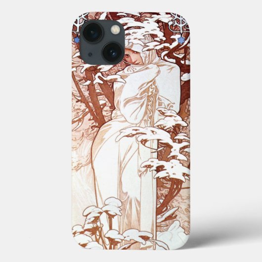 Alphonse Mucha - Winter White Case-Mate iPhone Hülle (Rückseite)