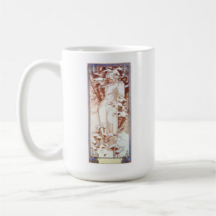 Alphonse Mucha - Winter White Kaffeetasse