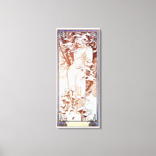 Alphonse Mucha - Winter White Leinwanddruck (Vorderseite)
