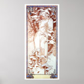 Alphonse Mucha - Winter White Poster (Vorne)