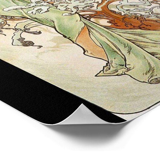 Alphonse Mucha - Winterdruck Poster (Ecke)