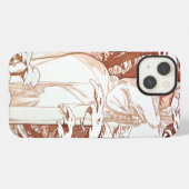 Alphonse Mucha - Winterweiß iPhone Hülle (Rückseite (Horizontal))