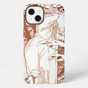 Alphonse Mucha - Winterweiß iPhone Hülle