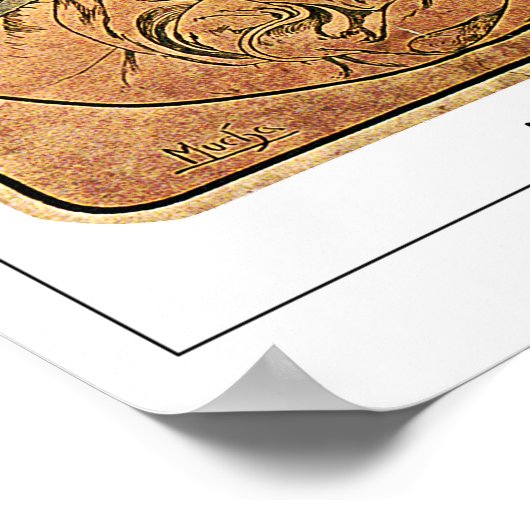 Alphonse Mucha Zedign Art Poster #160 (Ecke)