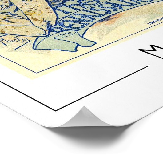 Alphonse Mucha Zedign Art Poster #198 (Ecke)