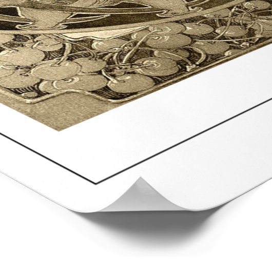 Alphonse Mucha Zedign Art Poster #210 (Ecke)