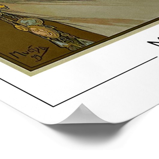 Alphonse Mucha Zedign Art Poster #260 (Ecke)