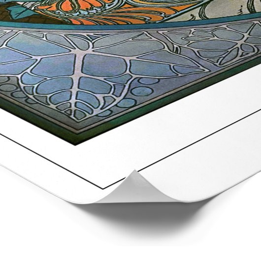 Alphonse Mucha Zedign Art Poster #370 (Ecke)