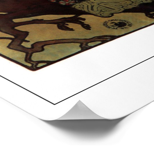 Alphonse Mucha Zedign Art Poster #374 (Ecke)