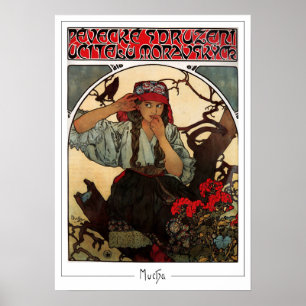 Alphonse Mucha Zedign Kunstposter #374 Poster