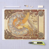 Alphonse Mucha | Zodiac -1896 Seidenpapier (Handwerk)