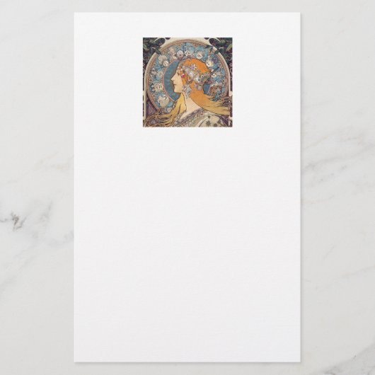 Alphonse Mucha , “Zodiac” Briefpapier (Vorderseite)