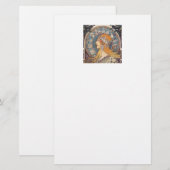 Alphonse Mucha , “Zodiac” Briefpapier (Vorne/Hinten)