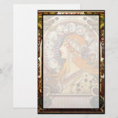 Alphonse Mucha Zodiac Briefpapier (Vorne/Hinten)