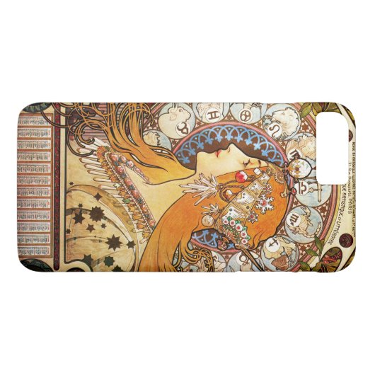 Alphonse Mucha Zodiac Case-Mate iPhone Hülle (Rückseite (Horizontal))