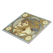 Alphonse Mucha Zodiac Deco Jugendstil Ceram Fliese (Seite)