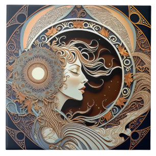 Alphonse Mucha Zodiac Deco Jugendstil Ceram Fliese