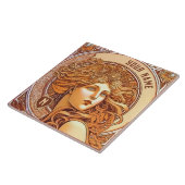 Alphonse Mucha Zodiac Deco Jugendstil Ceram Fliese (Seite)