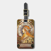 Alphonse Mucha Zodiac Gepäckanhänger (Vorderseite vertikal)