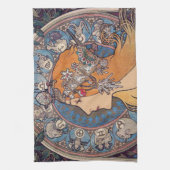 Alphonse Mucha , “ Zodiac ” Geschirrtuch (Vertikal)