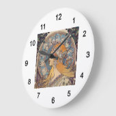 Alphonse Mucha , "Zodiac" Große Wanduhr (Winkel)