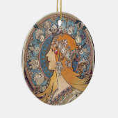 Alphonse Mucha , “Zodiac” Keramikornament (Rechts)