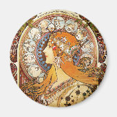 Alphonse Mucha Zodiac Magnet (Vorne)