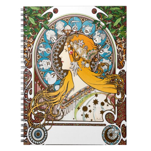 Alphonse Mucha - Zodiac Notizblock (Vorderseite)