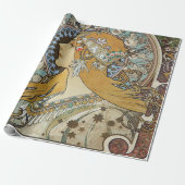 Alphonse Mucha Zodiac Reloring Geschenkpapier (Ungerollt)