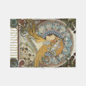 Alphonse Mucha Zodiac Restored Fleecedecke (Vorderseite (Horizontal))