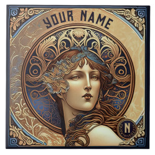 Alphonse Mucha Zodiac Wall Deco Art Nouveau Fliese