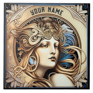 Alphonse Mucha Zodiac Wanddekoration Art Nouveau Fliese