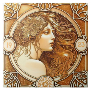Alphonse Mucha Zodiak-Wanddekoration Art Nouveau K Fliese