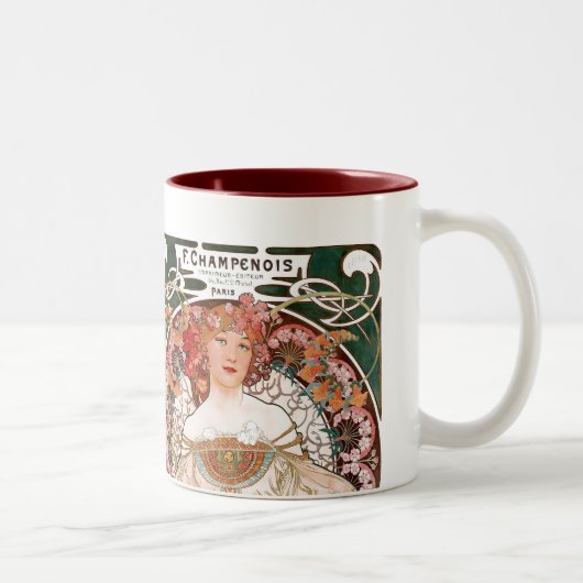 Alphonse Mucha Zweifarbige Tasse (Rechts)